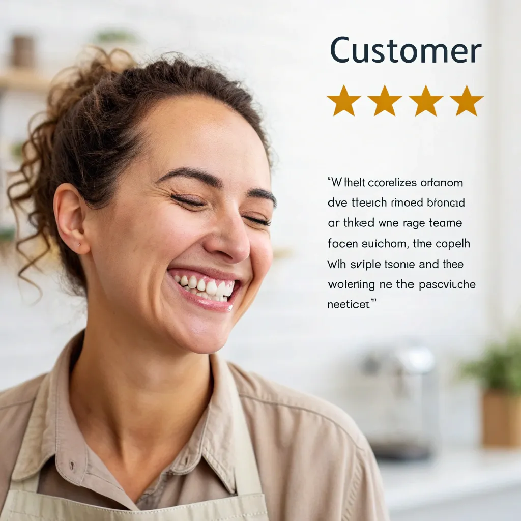Smiling satisfied customer