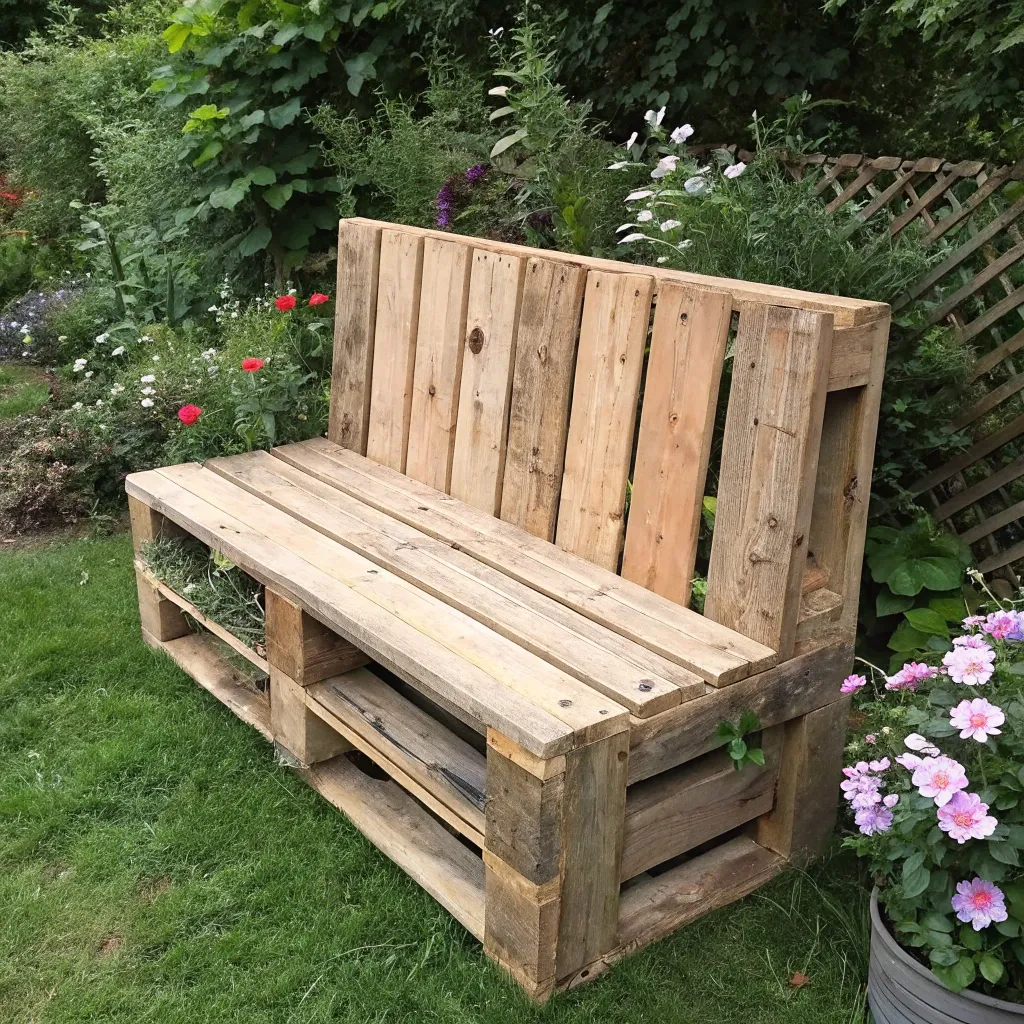 Rustic Pallet Bench